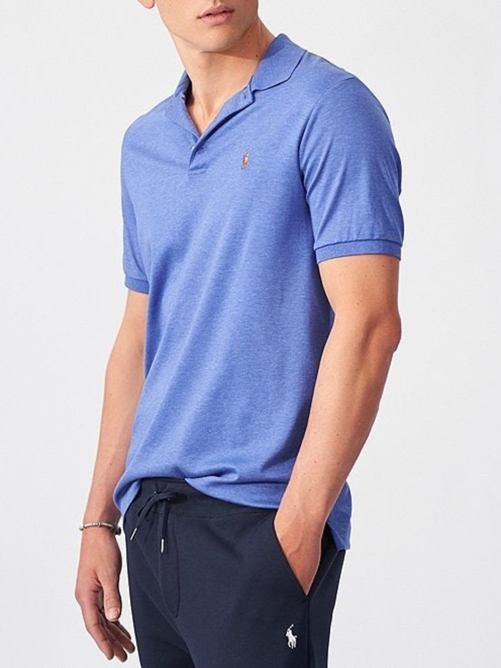 Polo by Ralph Lauren Heather Blue Men's Polo Shirt Soft Cotton XLT Big and Tall